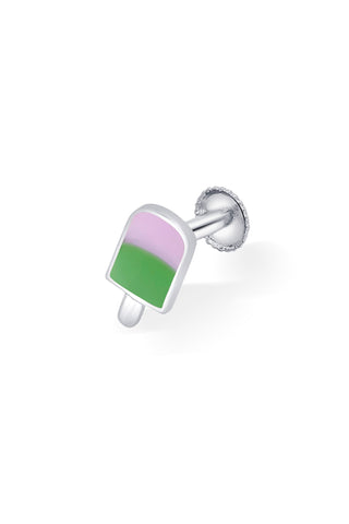 Nipura Sterling Silver Sweet Candy Charm Stud Earrings for Girls, Baby | Green Candy Design | Cute Earrings for Kids | Stylish Silver Studs