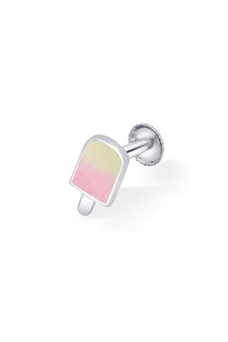 Nipura Sterling Silver Sweet Candy Charm Stud Earrings for Kids, Girls, Baby | Pink Candy Design | Cute and Stylish Earrings for Kids | Trendy Silver Studs | Ideal Gift for Children