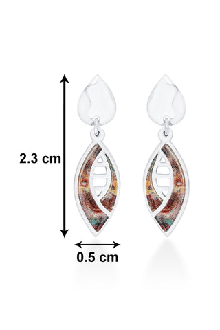 Nipura 925 Sterling Silver Modern Marquise Shape Earrings