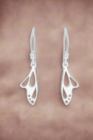 Nipura 925 Sterling Silver Fairy Wing Laser-cut Earrings