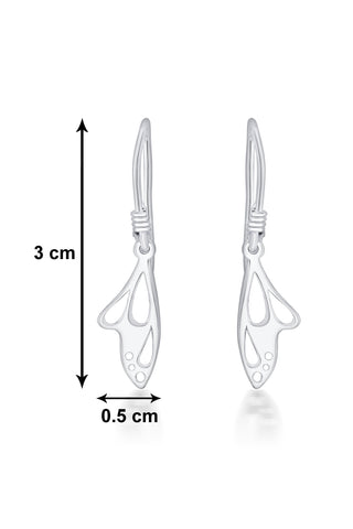 Nipura 925 Sterling Silver Fairy Wing Laser-cut Earrings