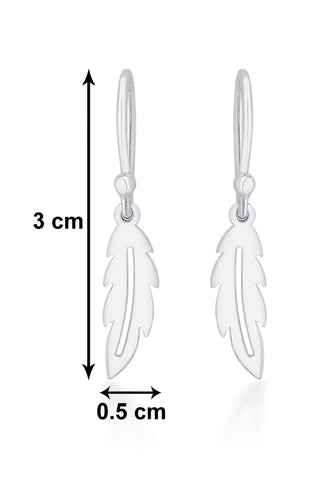 Nipura 925 Sterling Silver Beachy Leaf Laser-cut Earrings