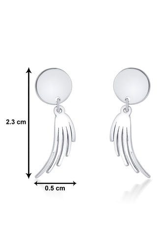 Nipura 925 Sterling Silver Wing Laser-cut Earrings