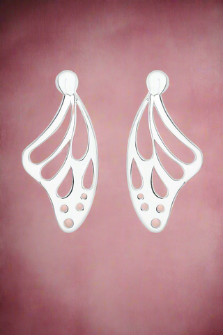 Nipura 925 Sterling Silver Butterfly Laser-cut Stud Earrings