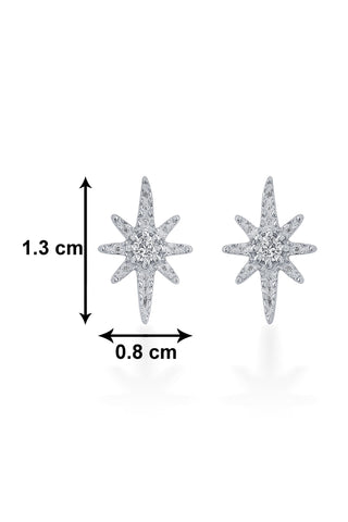 Nipura 925 Sterling silver Star shape CZ studded Earring