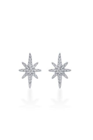 Nipura 925 Sterling silver Star shape CZ studded Earring