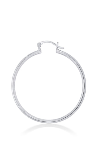 Nipura 925 Sterling Silver Luminous Hoop Earrings- Medium