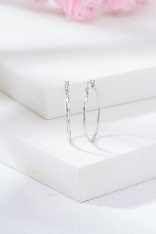 Nipura 925 Sterling Silver Luminous Hoop Earrings- Medium