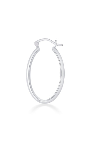 Nipura 925 Sterling Silver Oval Hoop Earrings- Small