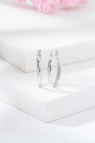 Nipura 925 Sterling Silver Oval Hoop Earrings- Small