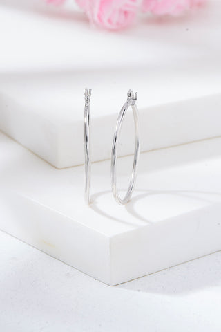 Nipura 925 Sterling Silver Luminous Hoop Earrings- Small