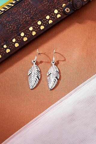 Nipura 925 Sterling Sliver Leaf Drop Earrings