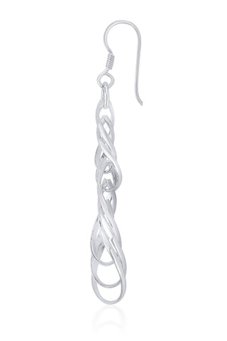 Nipura 925 Sterling Sliver Swirly Drop Earrings