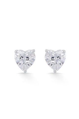 Nipura 925 Sterling Silver Zircon Heart Classic Earrings