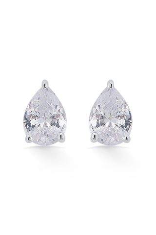 Nipura 925 Sterling Silver Pear Zircon Classic Earrings