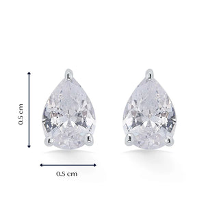 Pear Zircon Classic 925 Sterling Silver Earrings