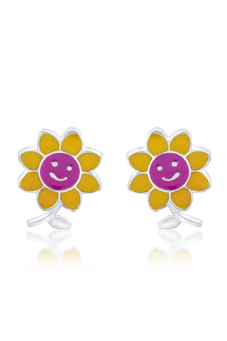 Nipura 925 Sterling Silver Sunny Smiles Stud Earrings for Kids