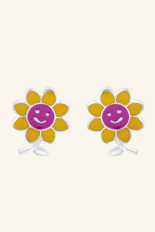 Nipura 925 Sterling Silver Sunny Smiles Stud Earrings for Kids