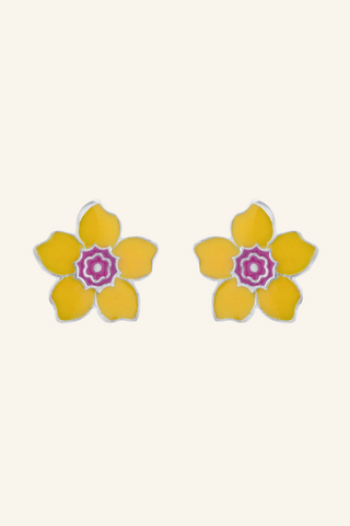 Nipura 925 Sterling Silver Bloom Charm Stud Earrings for Kids