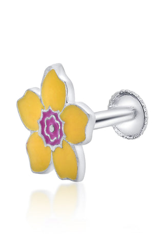 Nipura 925 Sterling Silver Bloom Charm Stud Earrings for Kids