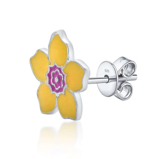 Nipura 925 Sterling Silver Bloom Charm Stud Earrings for Kids