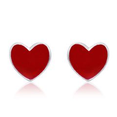 Heartfelt Glow 925 Sterling Silver Stud Earrings for Kids