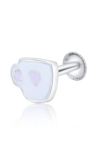 Nipura 925 Sterling Silver Teacup Treasures Stud Earrings for Kids