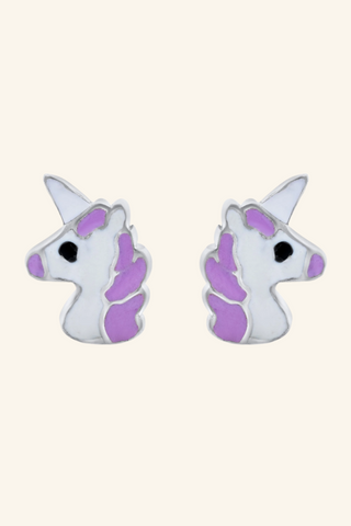 Nipura 925 Sterling Silver Unicorn Magic Stud Earrings for Kids