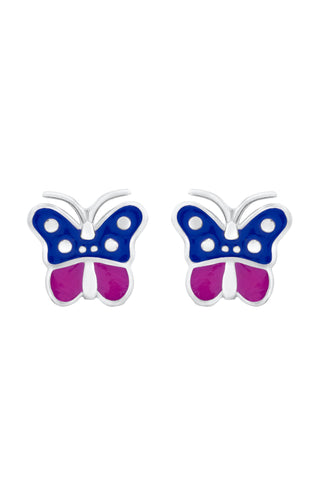 Nipura 925 Sterling Silver Flutter Bliss Stud Earrings for Kids