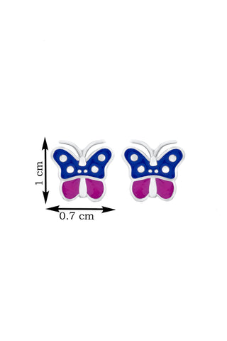 Nipura 925 Sterling Silver Flutter Bliss Stud Earrings for Kids