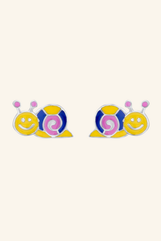 Nipura 925 Sterling Silver Swirl Snail Stud Earrings for Kids