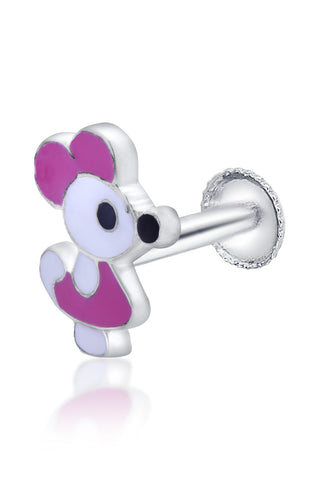 Nipura 925 Sterling Silver Little Mouse Stud Earrings for Kids