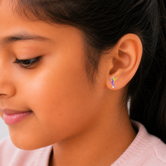 Fairy Sparkle 925 Sterling Silver Stud Earrings for Kids