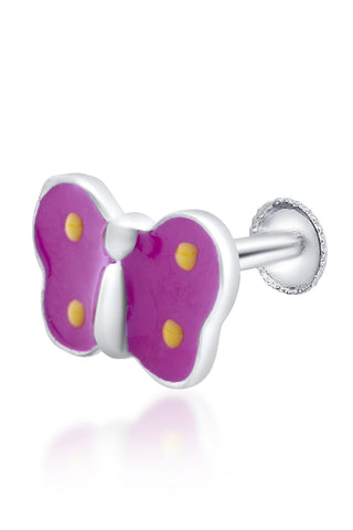 Nipura 925 Sterling Silver Butterfly Dazzle Stud Earrings for Kids