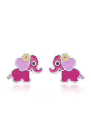 Nipura 925 Sterling Silver Elephant Giggles Stud Earrings for Kids