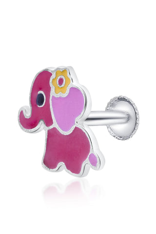 Nipura 925 Sterling Silver Elephant Giggles Stud Earrings for Kids