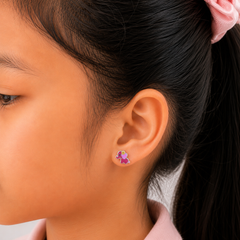 Elephant Giggles 925 Sterling Silver Stud Earrings for Kids