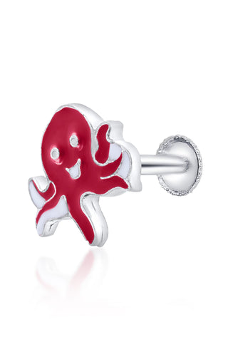 Nipura 925 Sterling Silver Ocean Octo-Charm Stud Earrings for Kids