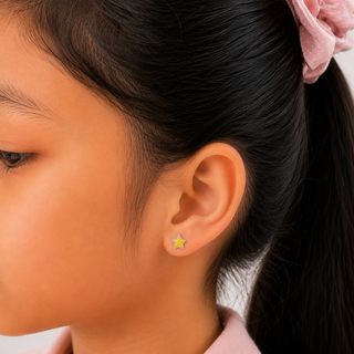 Twinkle Starlet 925 Sterling Silver Stud Earrings for Kids