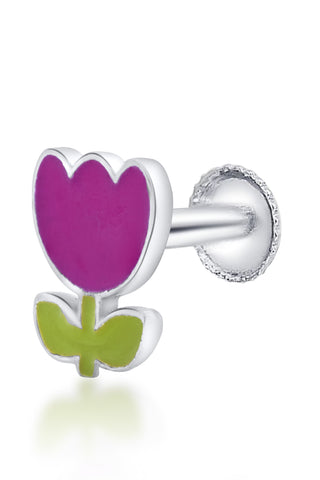 Nipura 925 Sterling Silver Rosy Glow Charm Stud Earrings for Kids