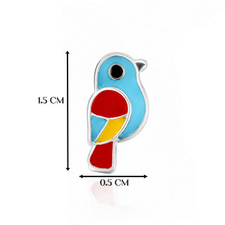Sparrow Whispers 925 Sterling Silver Stud Earrings for Kids