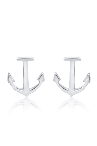 Nipura 925 Sterling Silver Sea Star Anchor Stud Earrings for Kids