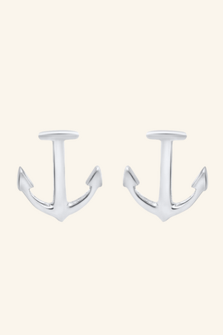 Nipura 925 Sterling Silver Sea Star Anchor Stud Earrings for Kids