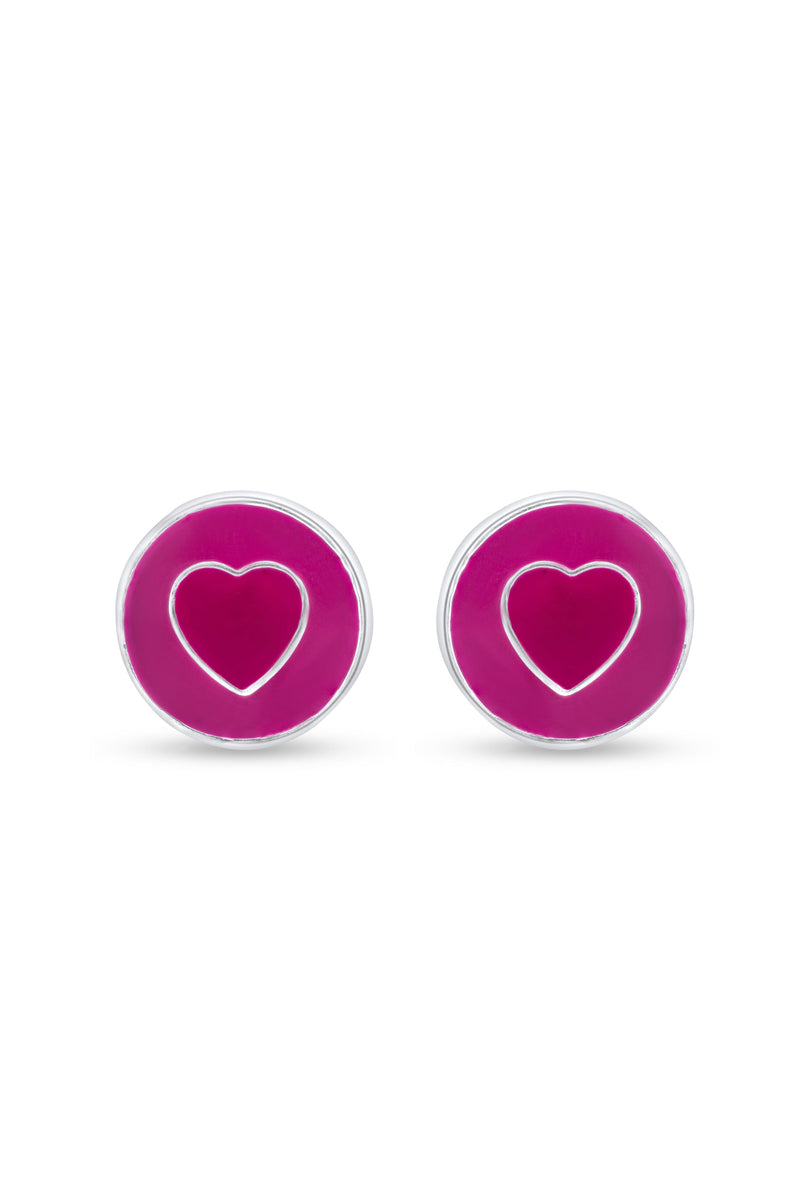 Nipura Sweetheart Pop 925 Sterling Silver Kids Stud Earrings