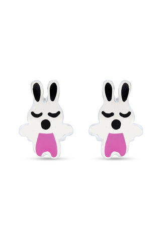 Nipura Sleepy Bunny 925 Sterling Silver Kids Stud Earrings