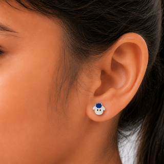 Wooly Wonders 925 Sterling  Silver Kids' Earrings