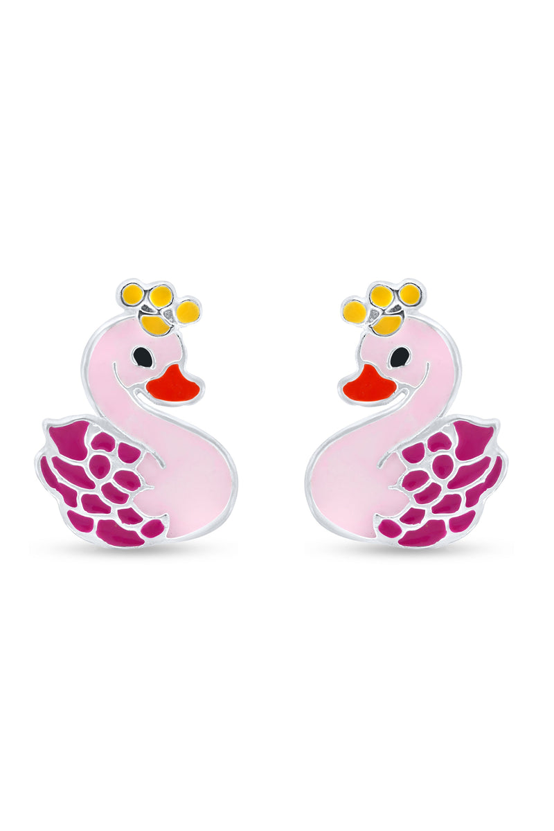 Nipura 925 Princess Swan Sterling Silver Kids' Earring