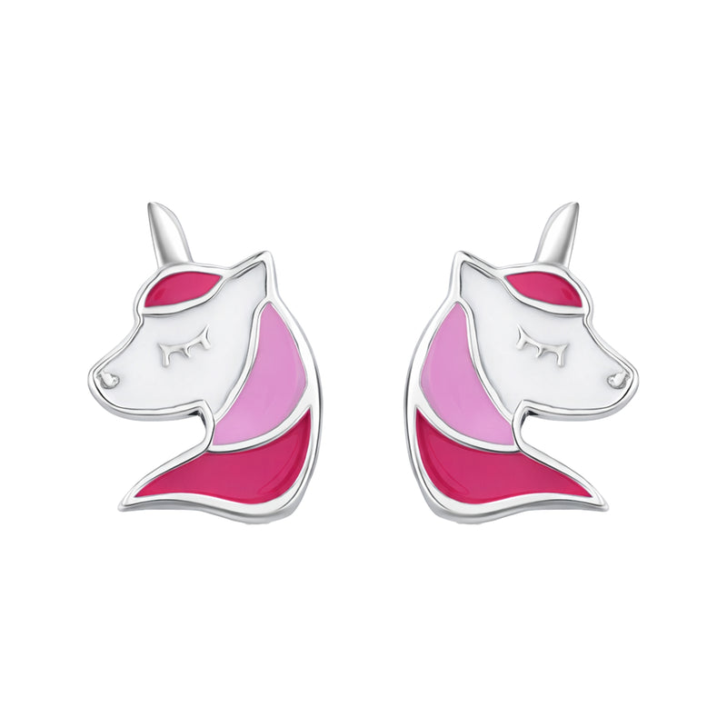Nipura Sterling Silver Unicorn Stud Earrings