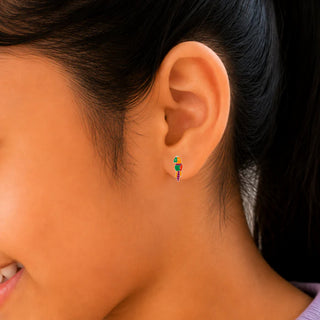 Joyful Charming  Parrot 925 Sterling Silver Stud Earrings