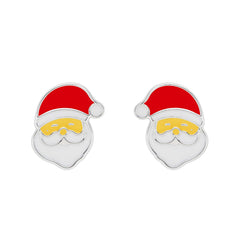 Nipura 925 sterling Silver Santa face Earrings – Perfect Holiday Accessory